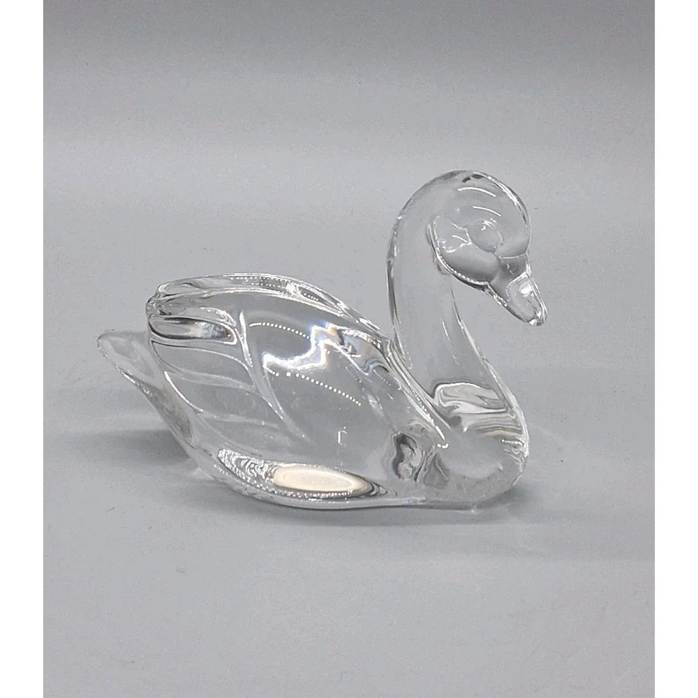 Princess House Crystal Pets 24% Lead Swan Figurine Paperweight Collectible VTG